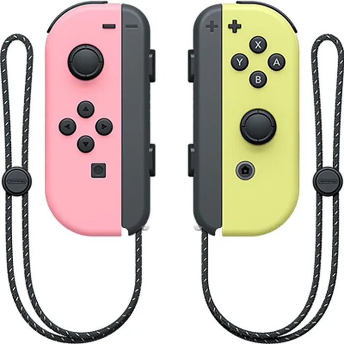 【Nintendo Switch】NS Joy-Con控制器(L)/(R)淡雅粉/淡雅黃※附贈搖桿帽類比套