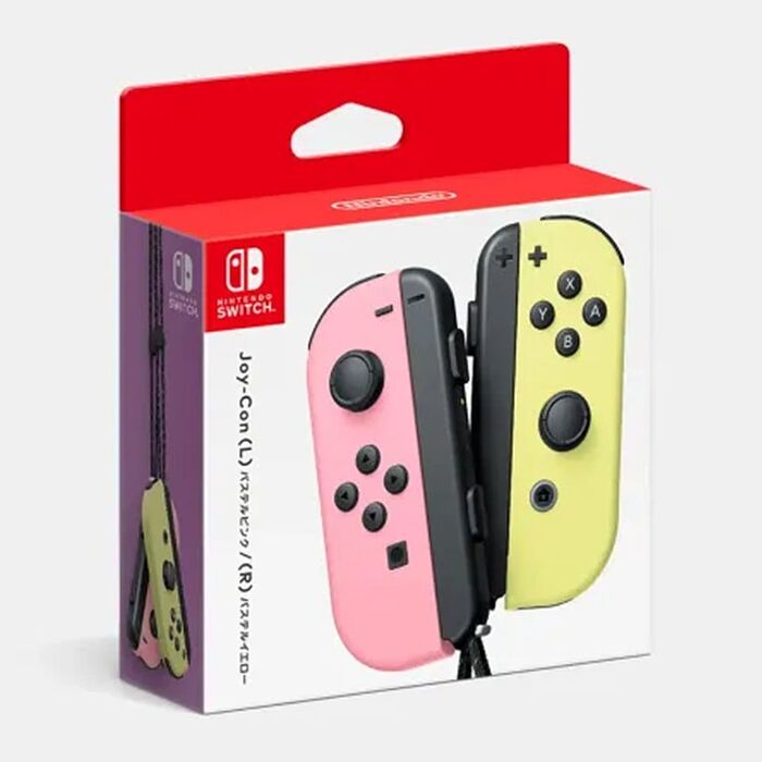 【Nintendo Switch】NS Joy-Con控制器(L)/(R)淡雅粉/淡雅黃※附贈搖桿帽類比套