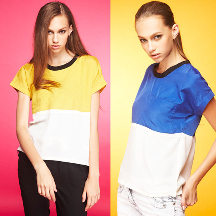 mira space 优雅系列 雪纺拼接 棉质上衣 共二色 的价格比较结果