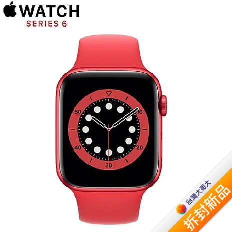 Apple Watch Series 6 GPS+LTE版44mm  紅色鋁金屬錶殼配紅色運動錶帶(M09C3TA/A)-耳機．穿戴．手機配件-myfone購物