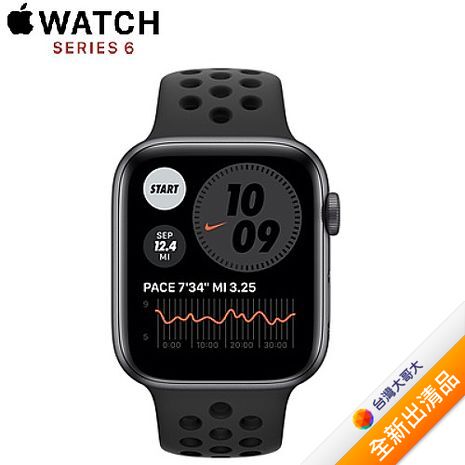 Apple Watch Nike+Series 6 GPS+LTE版44mm 太空灰配黑色Nike 運動錶帶