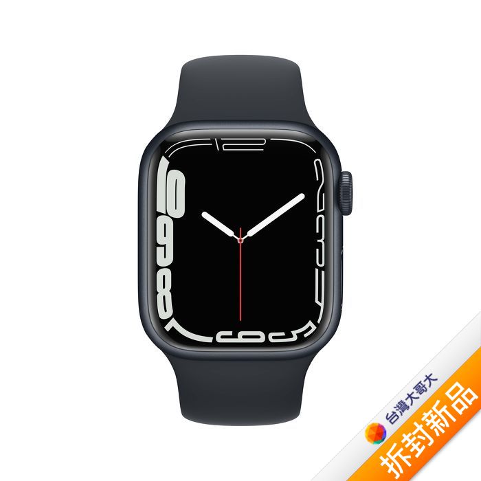 Apple Watch S7 LTE版 41mm 午夜色鋁金屬錶殼配午夜色運動錶帶(MKHQ3TA/A)(美商蘋果)【拆封新品】【含旅充】