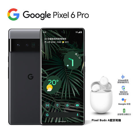 Google Pixel 6 Pro 12GB/256GB(風暴黑)(5G)【Pixel Buds藍芽耳機】