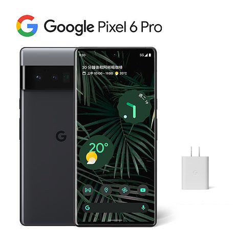 Google Pixel 6 Pro 12G/128G(風暴黑)(5G)【原廠30W旅充】