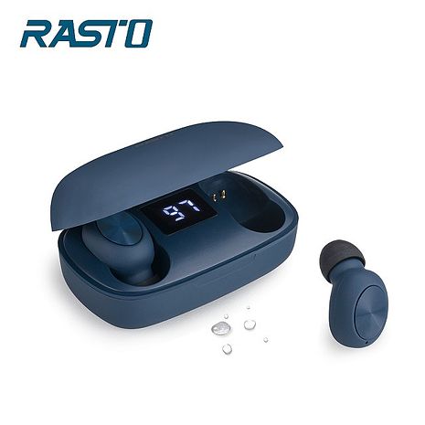 RASTO RS18 真無線電量顯示藍牙耳機-藍
