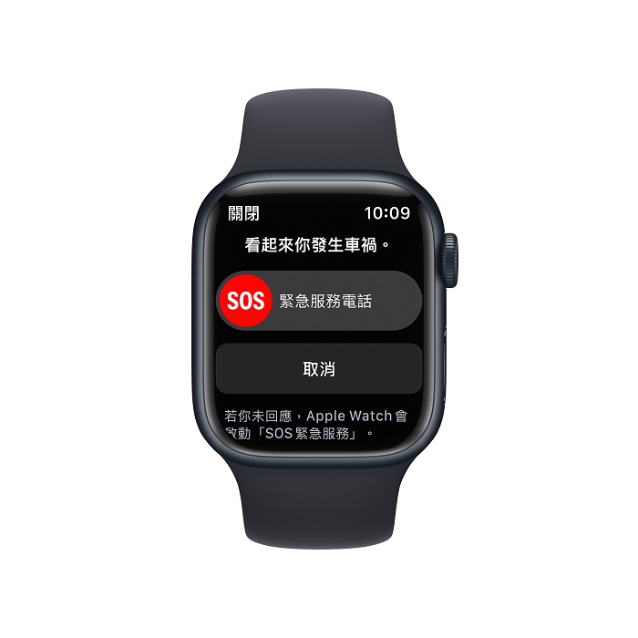 Apple Watch S8(GPS)午夜色鋁金屬錶殼配午夜色運動錶帶_41mm(MNP53TA/A