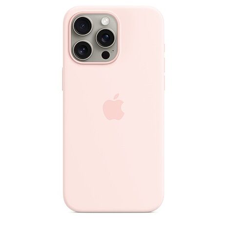 iPhone 15 Pro Max MagSafe 矽膠保護殼-淡粉