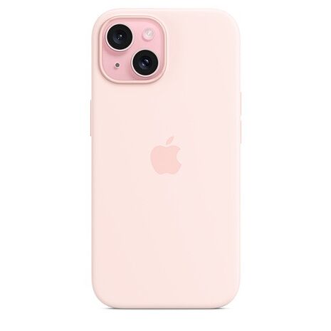iPhone 15 MagSafe 矽膠保護殼-淡粉