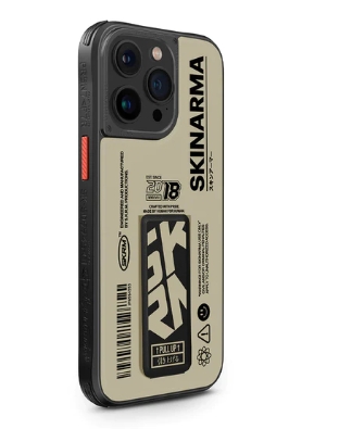 iPhone 15 Pro SKINARMA支架磁吸防摔殼-米白
