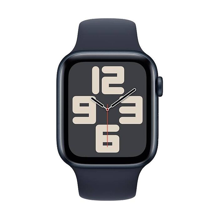 Apple Watch SE GPS版 44mm(M/L)午夜色鋁金屬錶殼配午夜色運動錶帶(MRE93TA/A)【全新出清品】