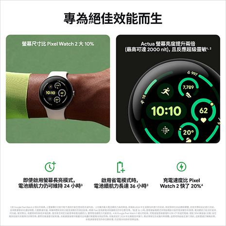 Google Pixel Watch 3 41mm-BT版-曜石黑
