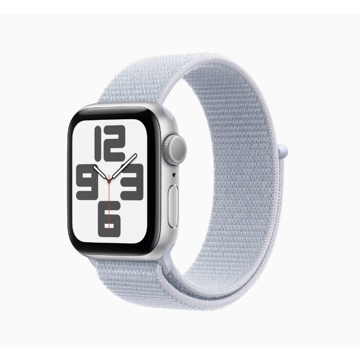 Apple Watch SE 2 GPS版 40mm銀色錶殼配青雲色運動錶環(MXEE3TA/A)(2024)