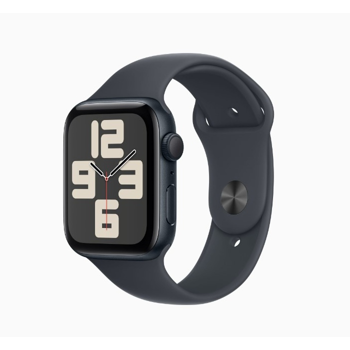 Apple Watch SE 2 GPS版 44mm(S/M)午夜色錶殼配午夜色運動錶帶(MXEJ3TA/A)(2024)