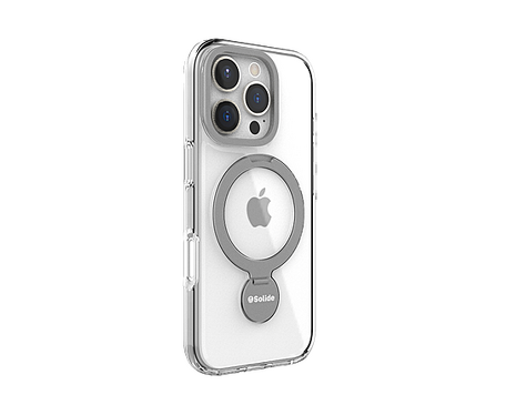 iPhone 16 Pro Max Solide 磁吸支架防摔殼-透明