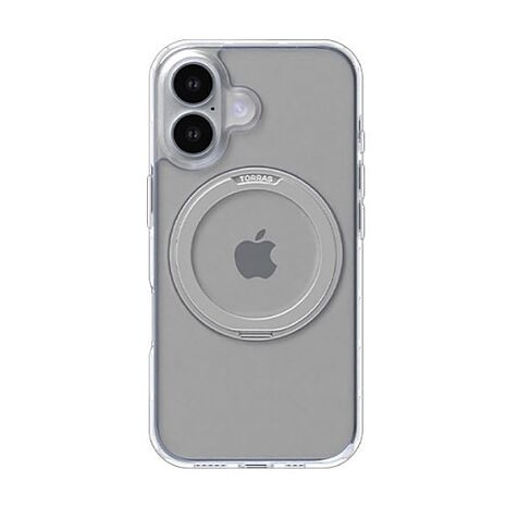 iPhone 16 TORRAS 360度旋轉支架防摔磁吸手機殼-透明