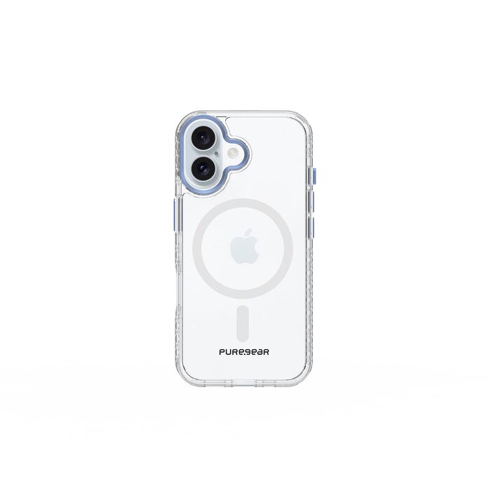iPhone 16 PureGear冰鑽防摔磁吸保護殼-冰藍框