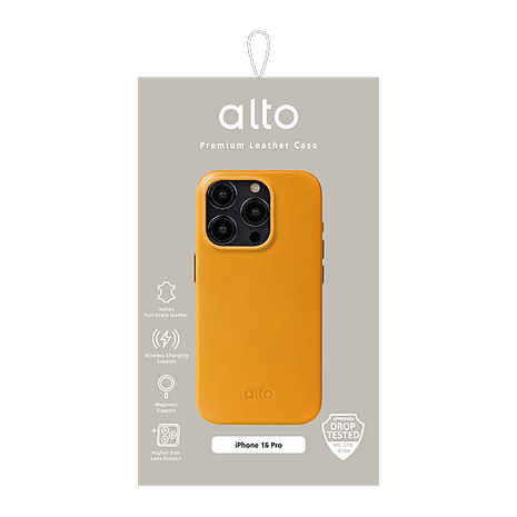 iPhone 16 Pro Alto 皮革磁吸保護殼-棕色