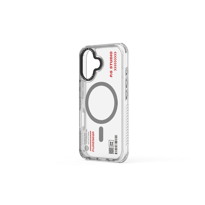 iPhone 16 Plus PureGear冰霧防摔磁吸保護殼-白色