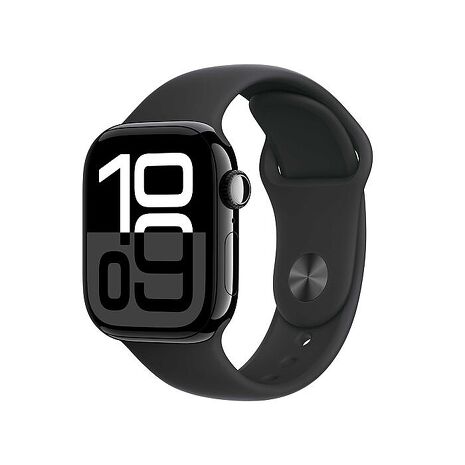 Apple Watch S10 GPS版 46mm(S/M)曜石黑色鋁金屬錶殼配黑色運動錶帶(MWWP3TA/A)【拆封新品】