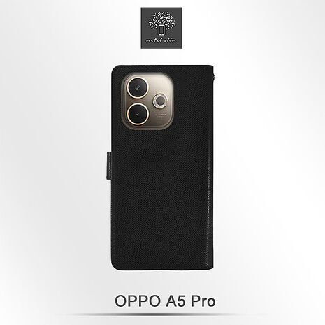 OPPO A5 Pro 5G蛇皮紋內層卡夾皮套-黑