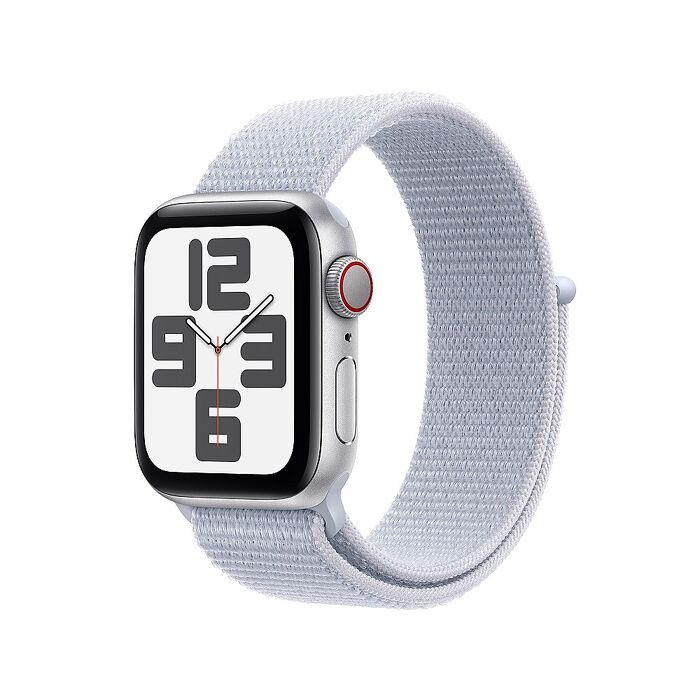 Apple Watch SE 2 LTE版 40mm銀色錶殼配青雲色運動錶環(MXGE3TA/A)【拆封新品】