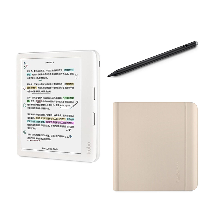 樂天Kobo Libra Colour 7吋彩色電子書閱讀器+保護殼+觸控筆送樂天Kobo電子書購書金500元