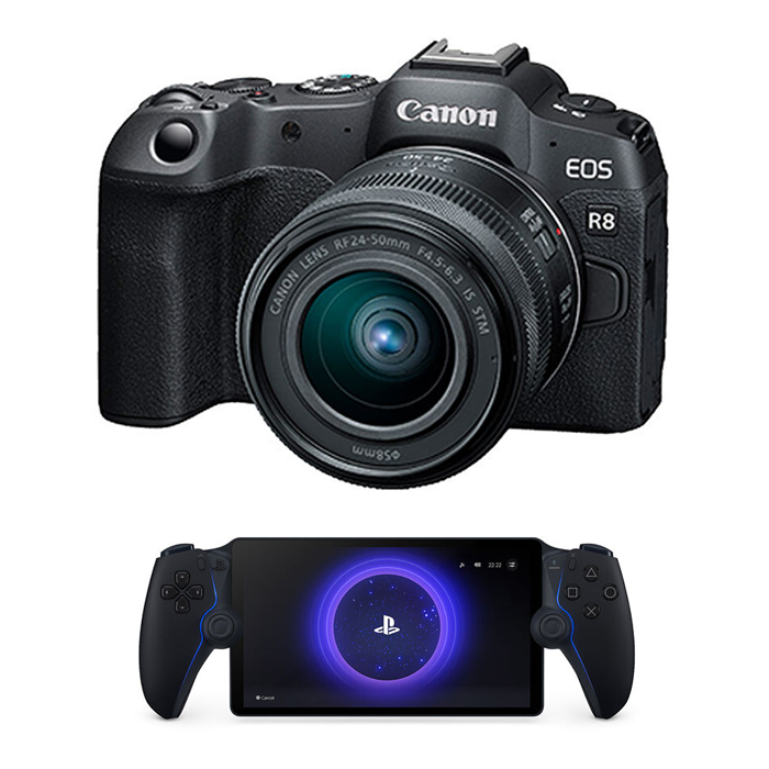 Canon EOS R8 + RF24-50mm F/4.5-6.3 IS STM(公司貨)+PS Portal Remote Player-(黑)
