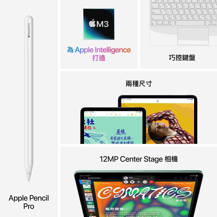 Apple iPad Air M3(11吋)_128GB-(藍)(WiFi+行動網路機型)