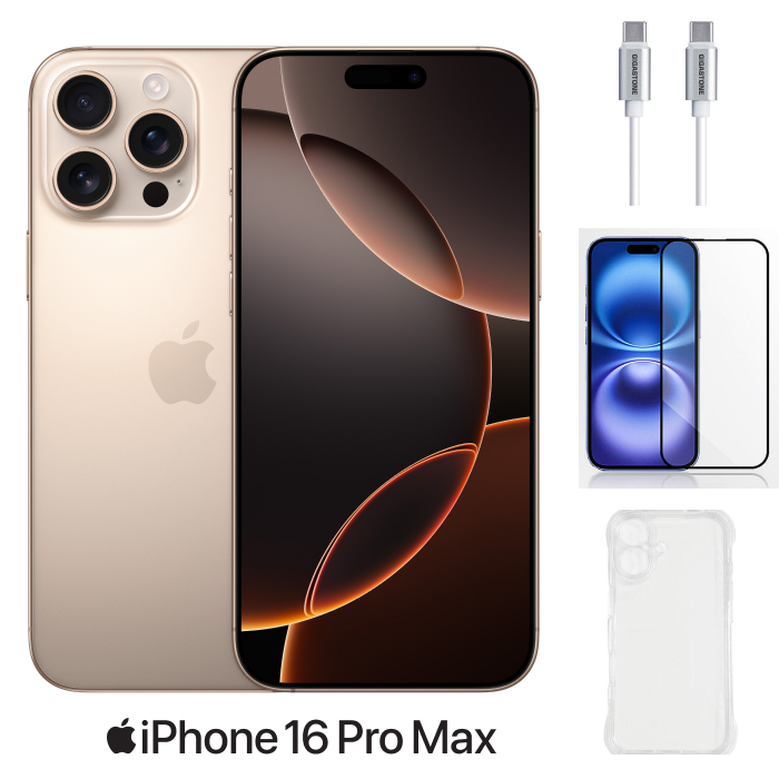 APPLE iPhone 16 Pro Max 256G (沙漠鈦金)【超值配件組】