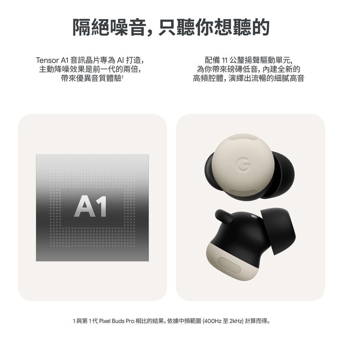 Google Pixel Buds Pro 2 藍牙耳機-月岩灰