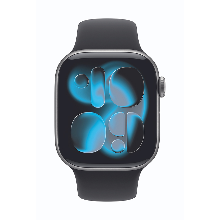 【預購】Apple Watch S11(GPS)太空灰鋁金屬錶殼配黑色M/L錶帶46mm(MEV44TA/A)