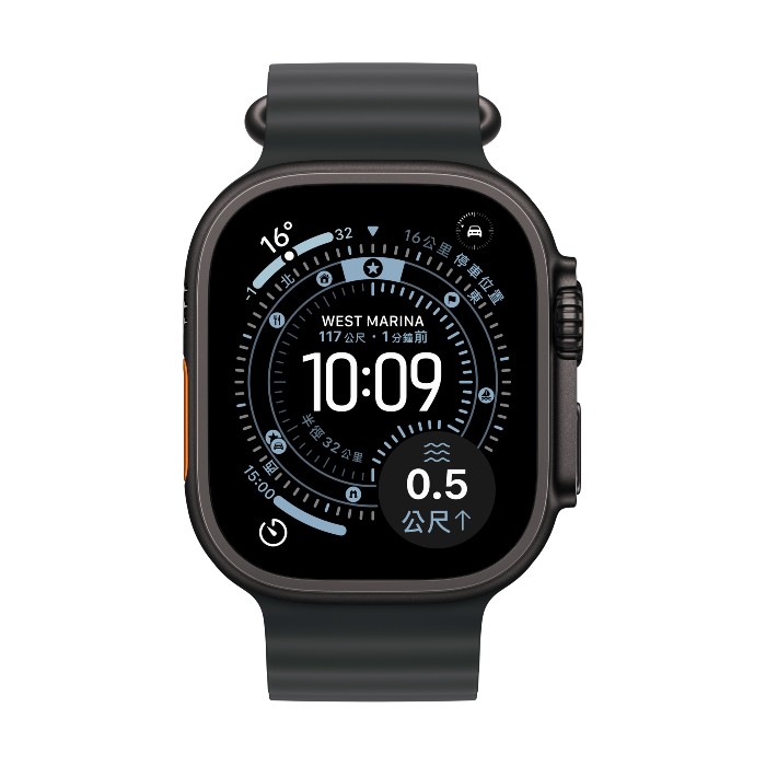 【預購】Apple Watch Ultra 3(GPS+Cellular)鈦金屬黑色錶殼配黑色海洋錶環49mm(MF0J4TA/A)