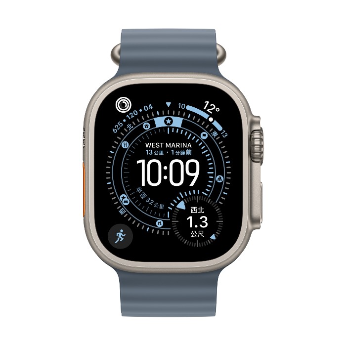 【預購】Apple Watch Ultra 3(GPS+Cellular)鈦金屬原色錶殼配錨藍色海洋錶環49mm(MEWH4TA/A)