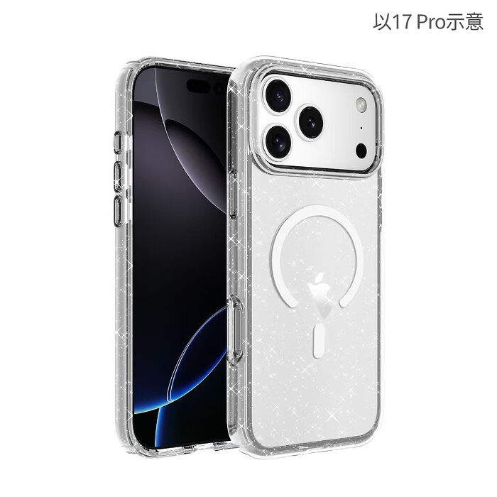 iphone 17 apbs 軍規防摔磁吸透明殼-閃透