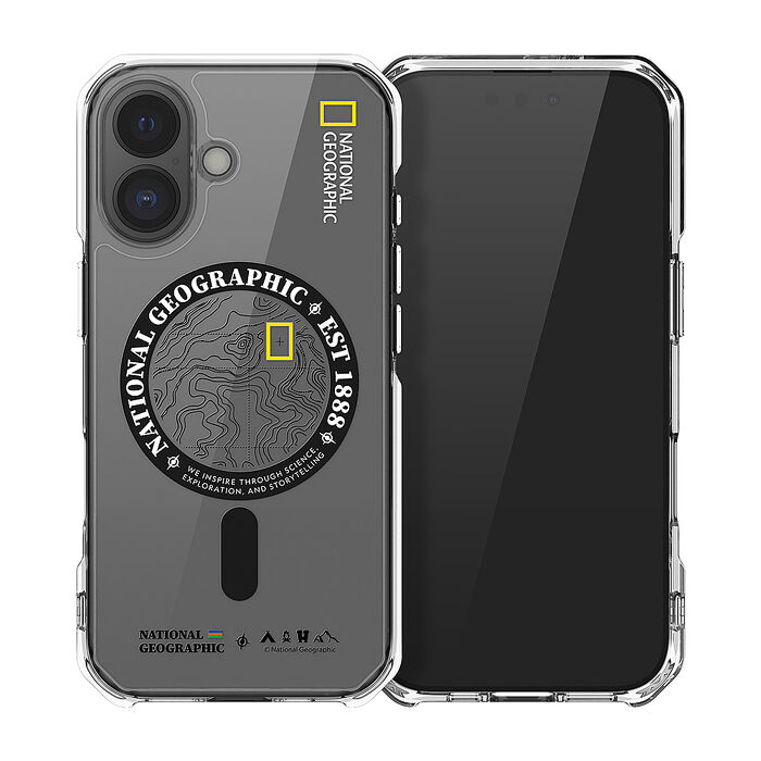 iPhone 17 NatGeo Rugged 磁吸防摔保護殼-地形黑