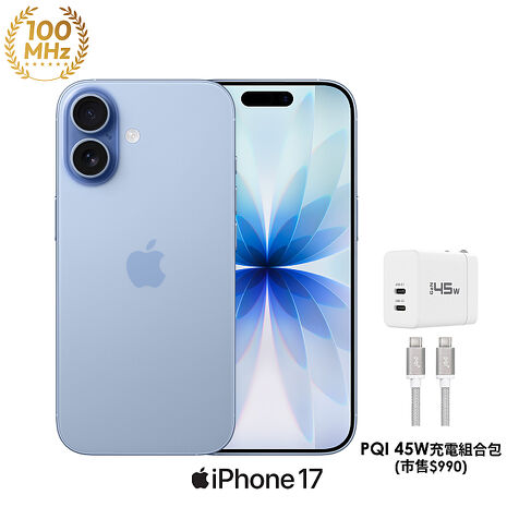 Apple iPhone 17 256G (藍)【PQI 45W充電組】