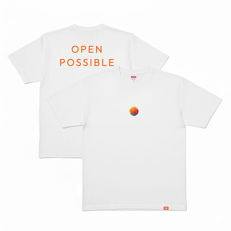 Open Possible標準款logoT(男-白-M)
