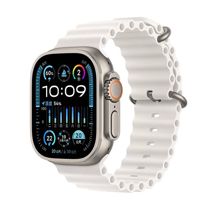 Apple Watch Ultra 2 LTE版  49mm鈦金屬錶殼配白色海洋錶環(MREJ3TA/A)【全新出清品】