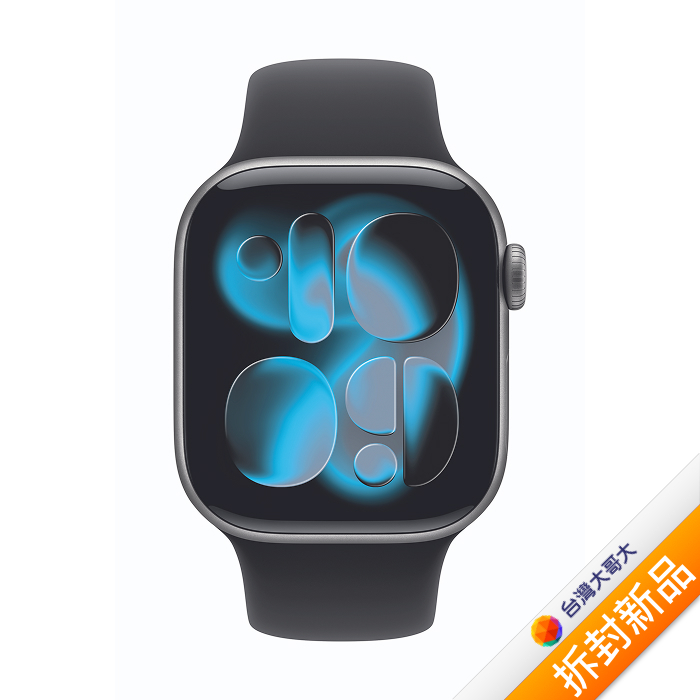 Apple Watch S11 GPS 46mm 太空灰鋁金屬錶殼配黑色錶帶-M/L(MEV44TA/A)【拆封新品】