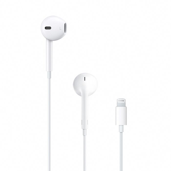 Apple Lightning 8 pin雙耳線控原廠耳機(MWTY3FE/A) 白【拆封新品】