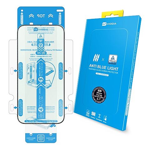 hoda抗藍光滿版玻璃保護貼(iPhone 17e/16e/14/13 Pro/13)