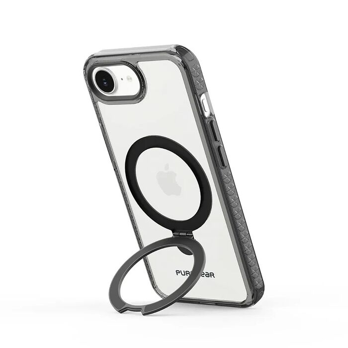 iPhone 17e/16e PureGear 冰鑽防摔磁吸支架保護殼-透黑框