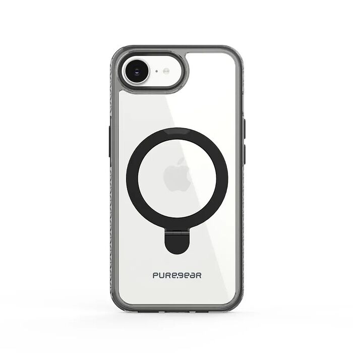 iPhone 17e/16e PureGear 冰鑽防摔磁吸支架保護殼-透黑框