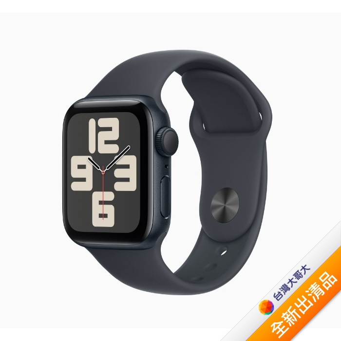 Apple Watch SE 2 GPS版 40mm午夜色錶殼配午夜色運動錶帶-M/L(MXE93TA/A)【全新出清品】