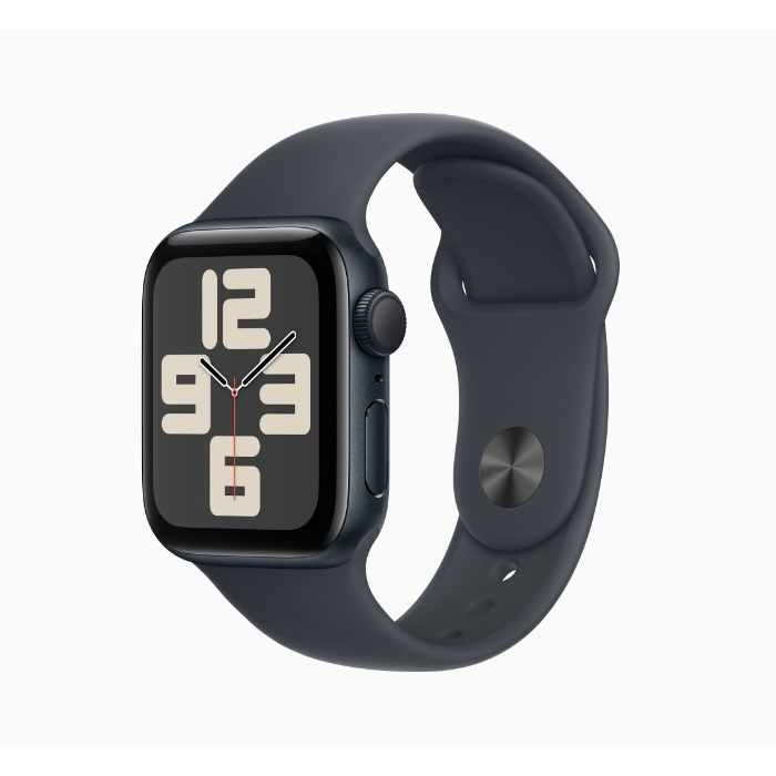 Apple Watch SE 2 GPS版 40mm午夜色錶殼配午夜色運動錶帶-M/L(MXE93TA/A)【全新出清品】