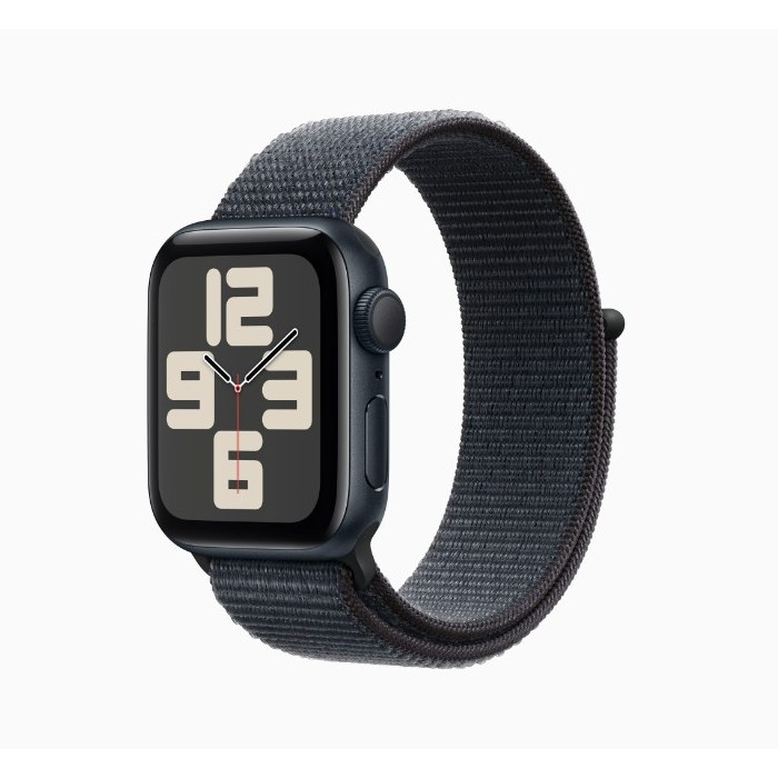 Apple Watch SE 2 GPS版 40mm午夜色錶殼配墨水色運動錶環(MXEA3TA/A)【全新出清品】