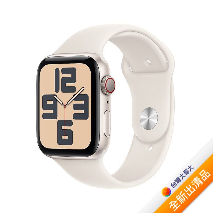 Apple Watch SE 2 LTE版 44mm(M/L)星光色錶殼配星光色運動錶帶(MXGU3TA/A)【全新出清品】