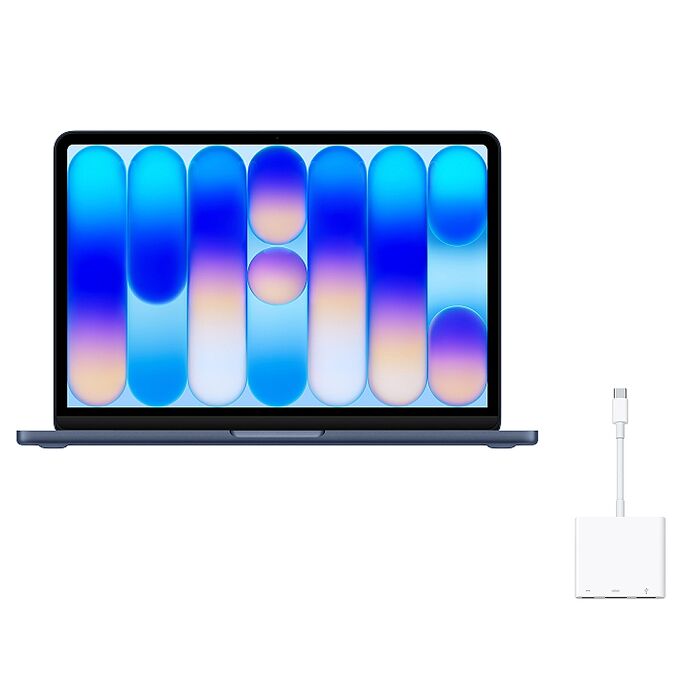 (Apple) MacBook Neo 13吋(A18 Pro) 8G/256G  (靛青色)【搭原廠USB-C 數位AV多埠轉接器】
