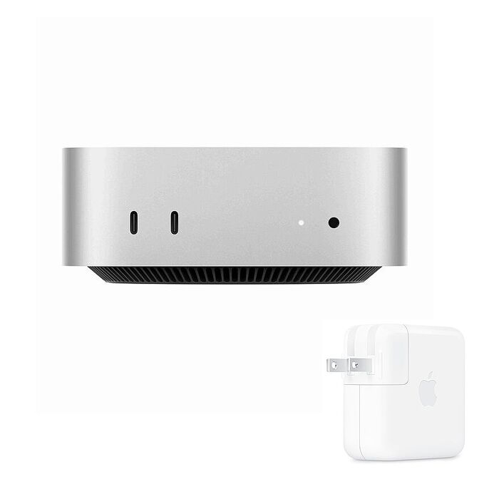 (Apple) Mac mini(M4) 16G/512G (銀)【搭Apple原廠70W電源轉接器】