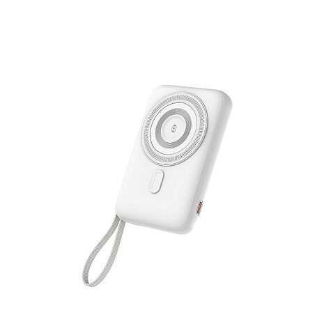 SEEK 9900mAh半固態三合一磁吸行動電源-白